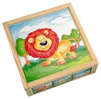 Кубики з малюнками диких тварин (Bino)