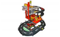 Игровой набор - ГАРАЖ FERRARI (3 уровня, 2 машинки 1:43 (BBURAGO)