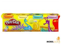 Плей До, Набор массы для лепки, 4 баноч. по 130г (Hasbro)