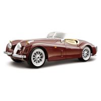 Автомодель - JAGUAR XK 120 (1951) (ассорти вишневый, серебристый, 1:24) (BBURAGO)